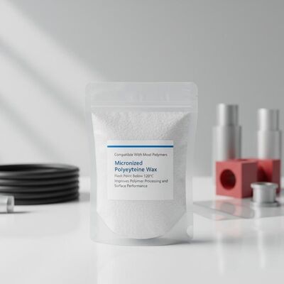 Compatible avec la plupart des polymères Cire de polyéthylène micronisée Point d'éclair inférieur à 120°C Améliore le traitement des polymères et les performances de surface